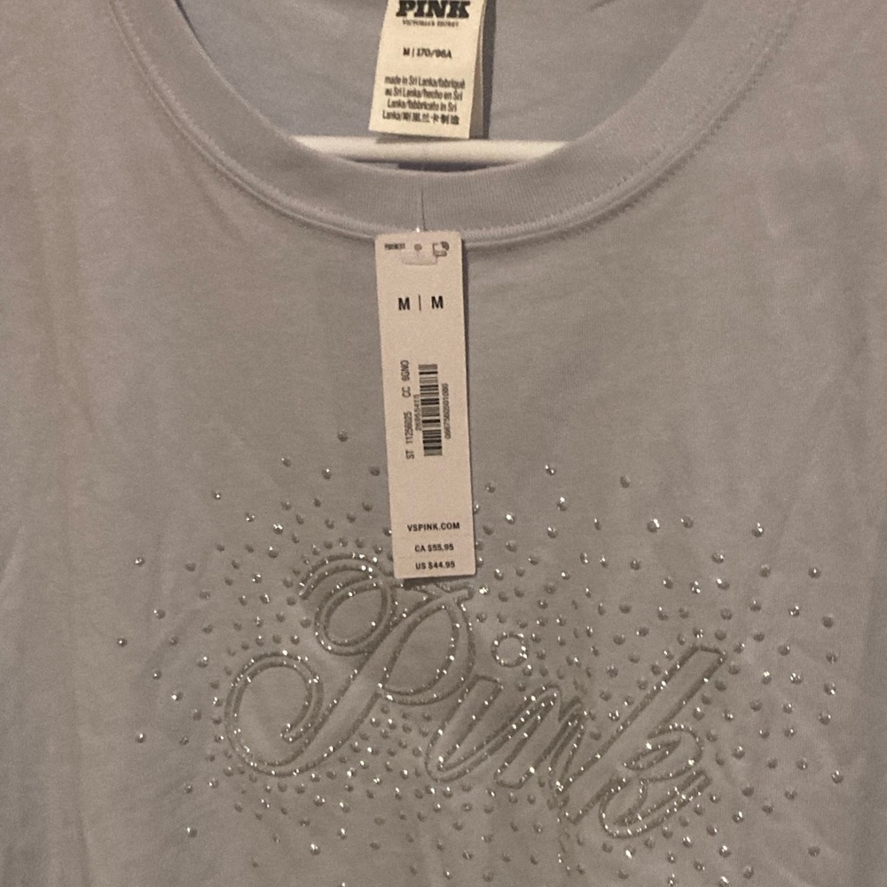 Victoria's Secret Pink Light Gray T-Shirt